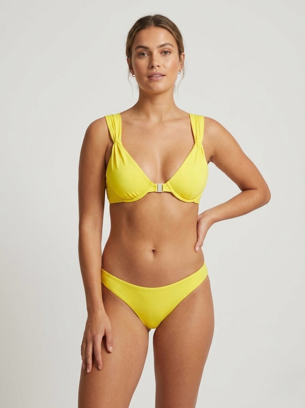 Trina Turk Yellow Underwire Bikini Top | 36 F